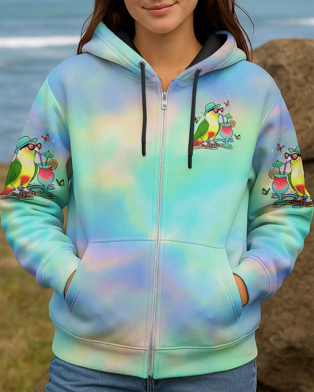 BLISSCORNERS SANDY TOES SUNKISSED NOSE PARROT ALL OVER PRINT