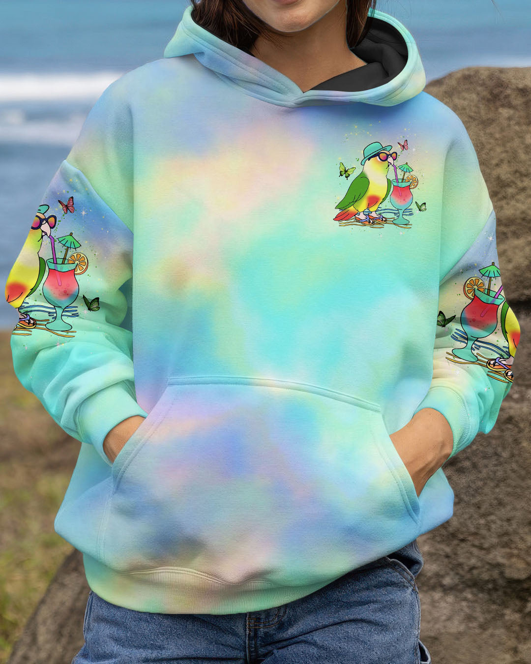 BLISSCORNERS SANDY TOES SUNKISSED NOSE PARROT ALL OVER PRINT