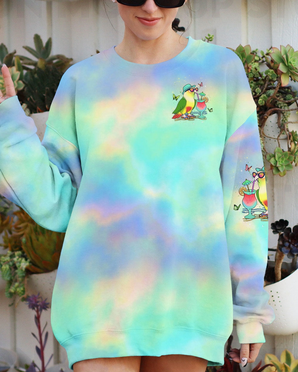 BLISSCORNERS SANDY TOES SUNKISSED NOSE PARROT ALL OVER PRINT