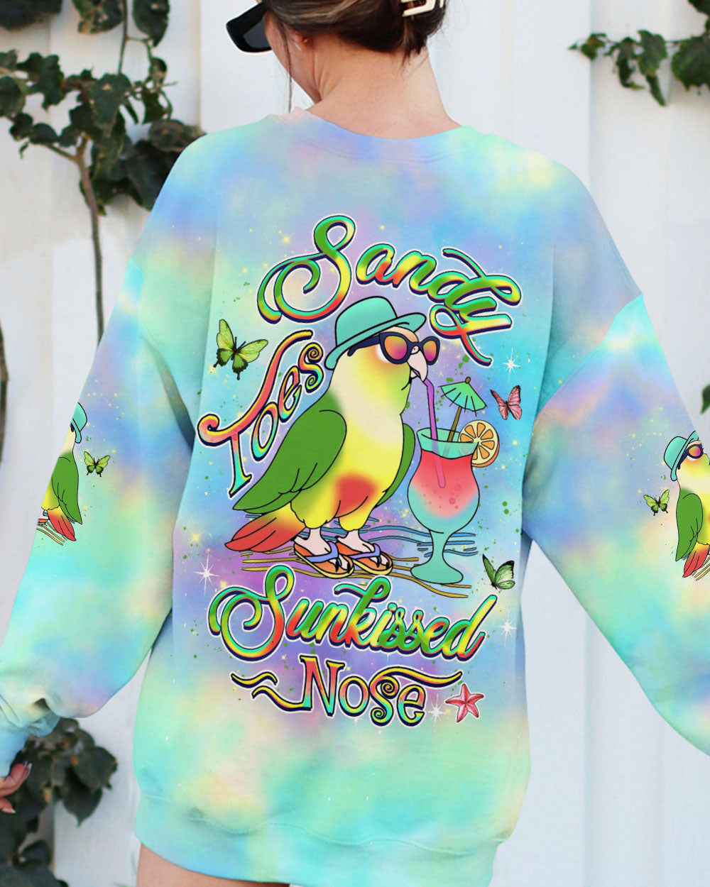 BLISSCORNERS SANDY TOES SUNKISSED NOSE PARROT ALL OVER PRINT