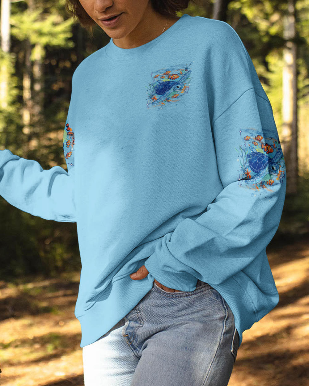 BLISSCORNERS SALTWATER HEALS EVERYTHING TURTLE ALL OVER PRINT