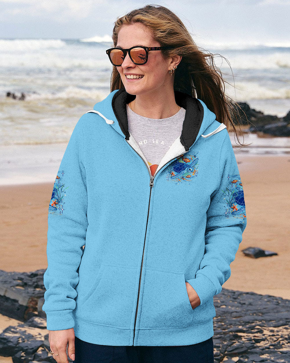 BLISSCORNERS SALTWATER HEALS EVERYTHING TURTLE ALL OVER PRINT
