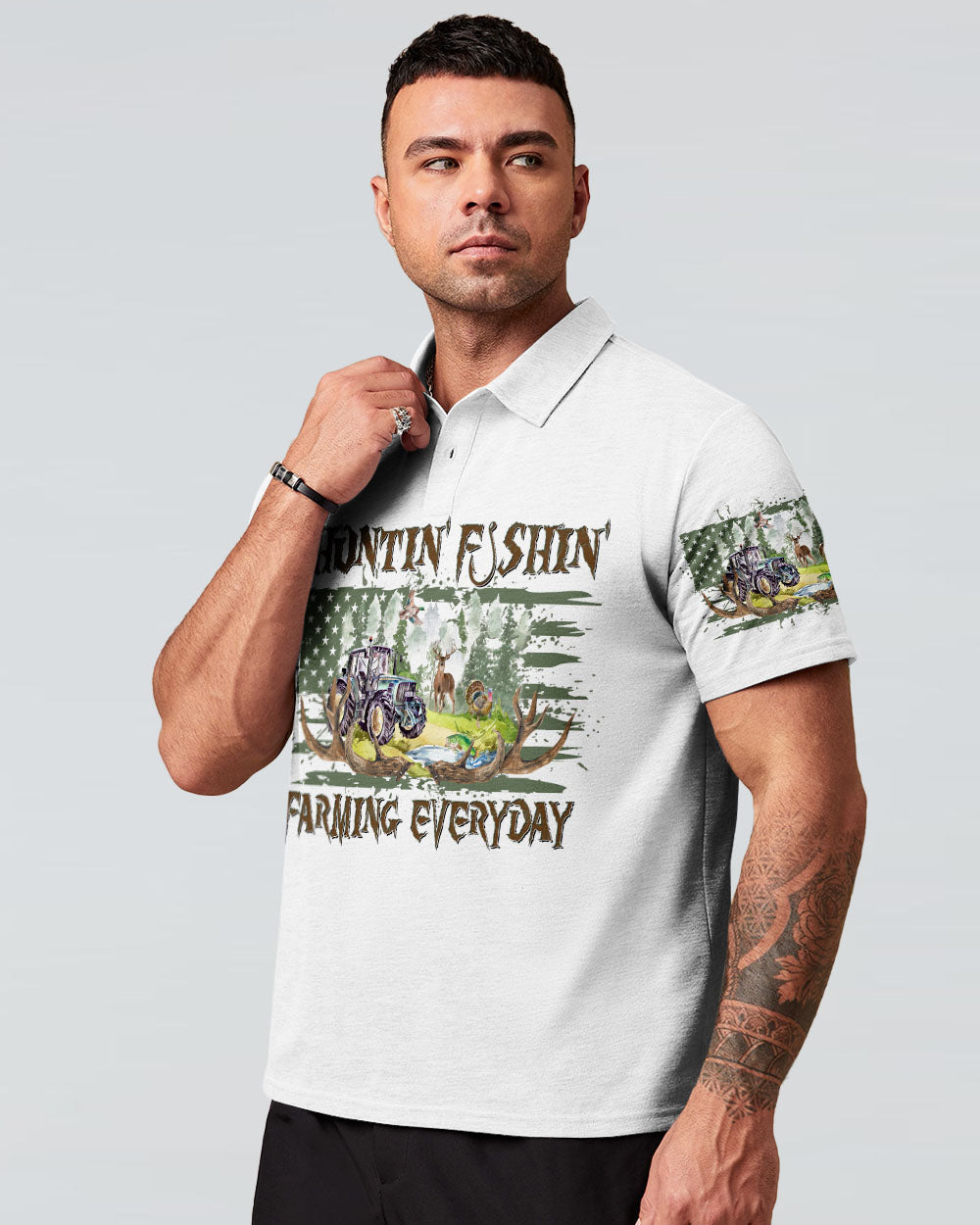 BLISSCORNERS HUNTING FISHING FARMING EVERYDAY ALL OVER PRINT