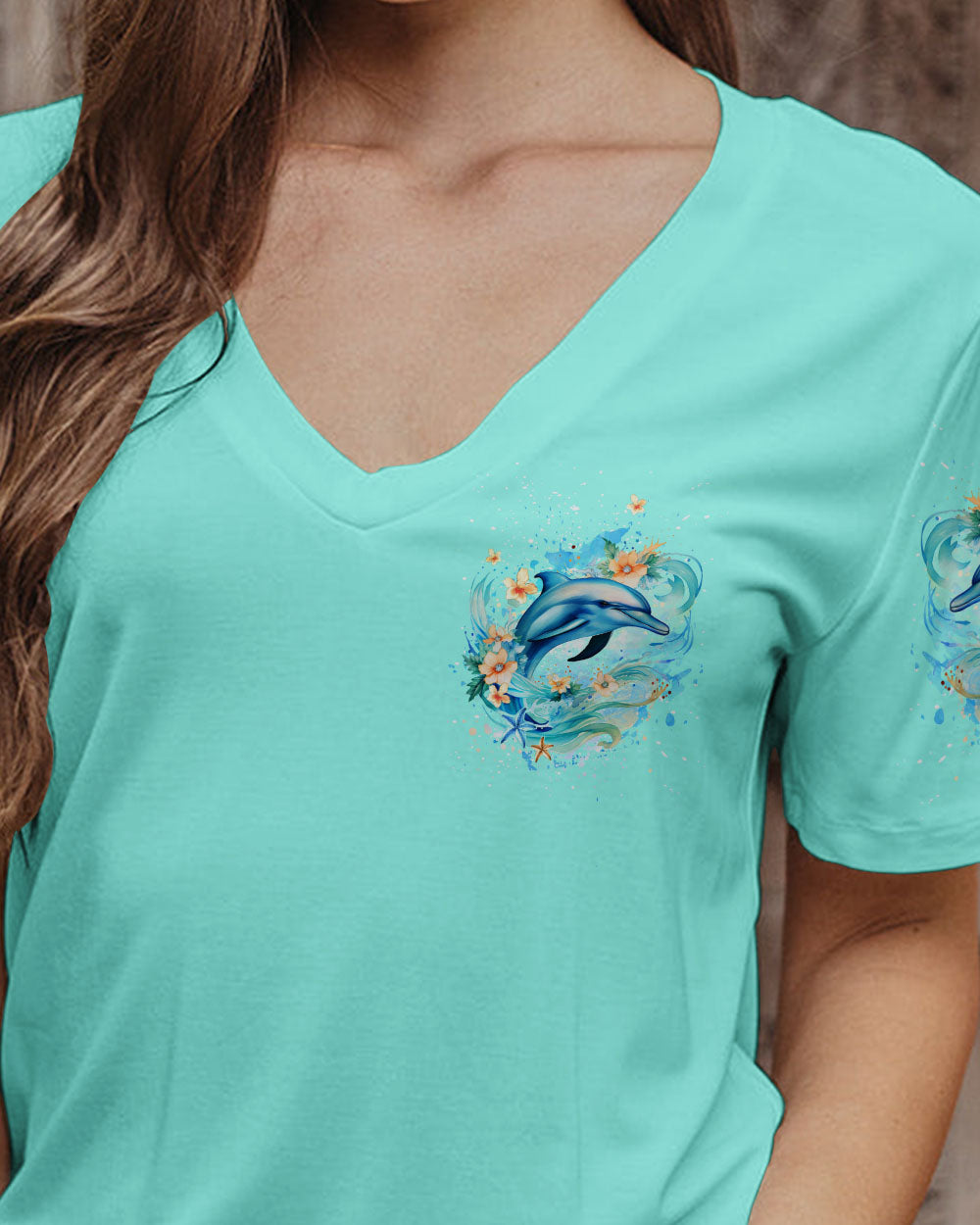 BLISSCORNERS DIVE INTO LIFE WITH THE SPIRIT DOLPHIN ALL OVER PRINT