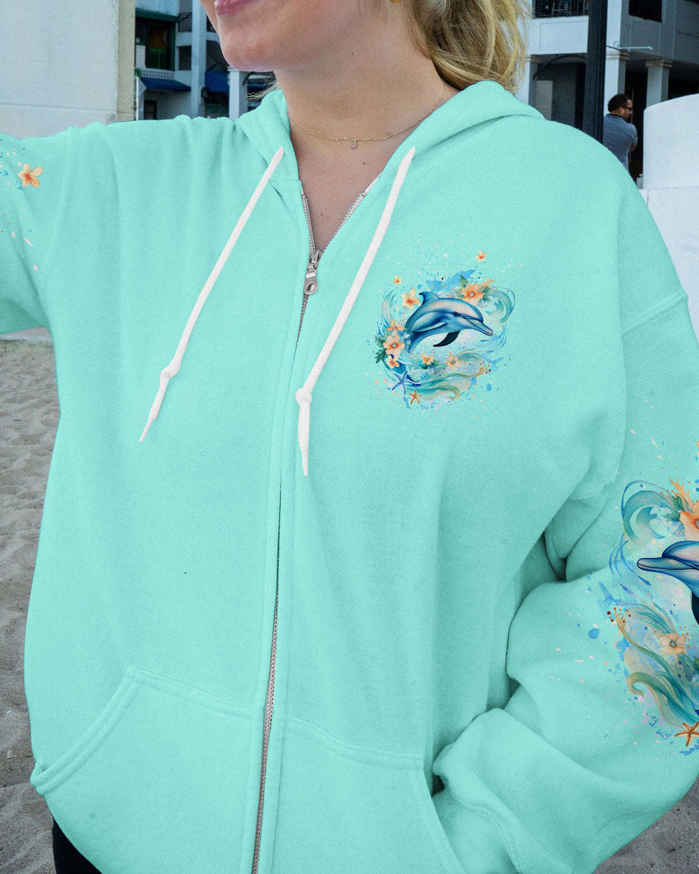 BLISSCORNERS DIVE INTO LIFE WITH THE SPIRIT DOLPHIN ALL OVER PRINT