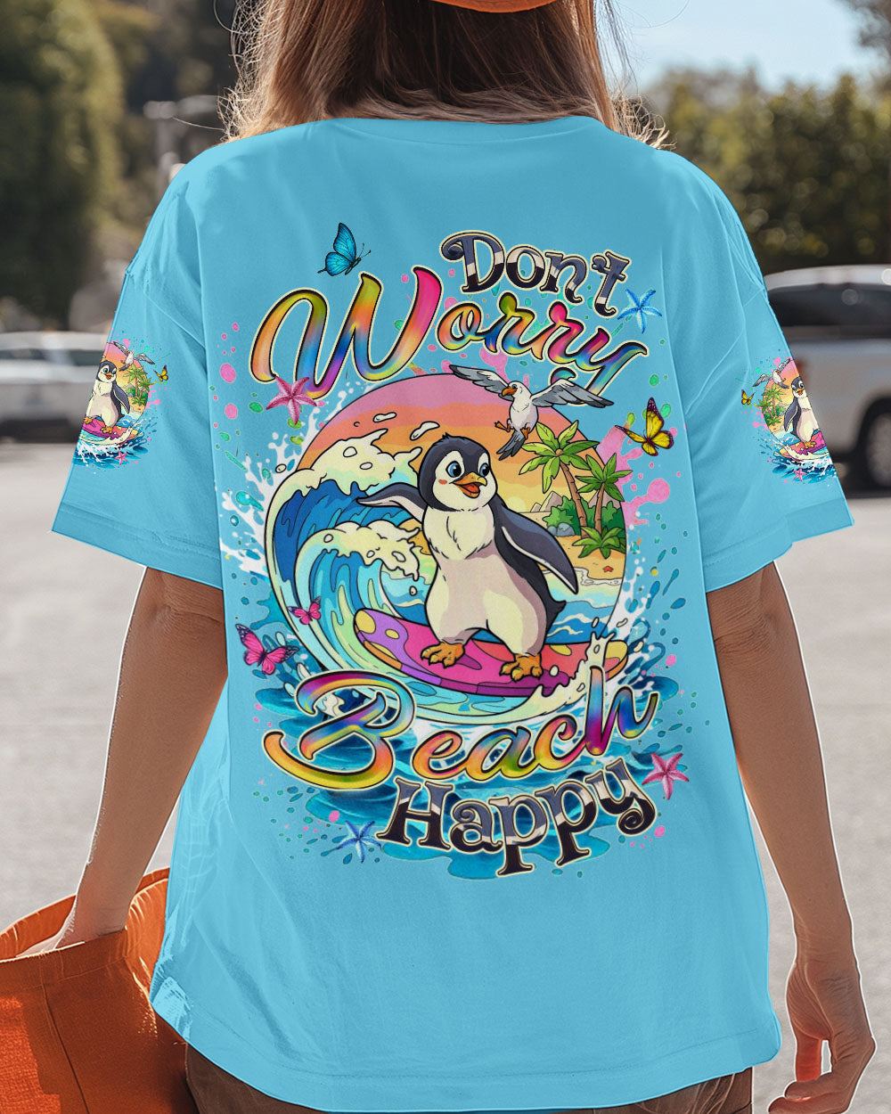 BLISSCORNERS DON'T WORRY BEACH HAPPY ALL OVER PRINT