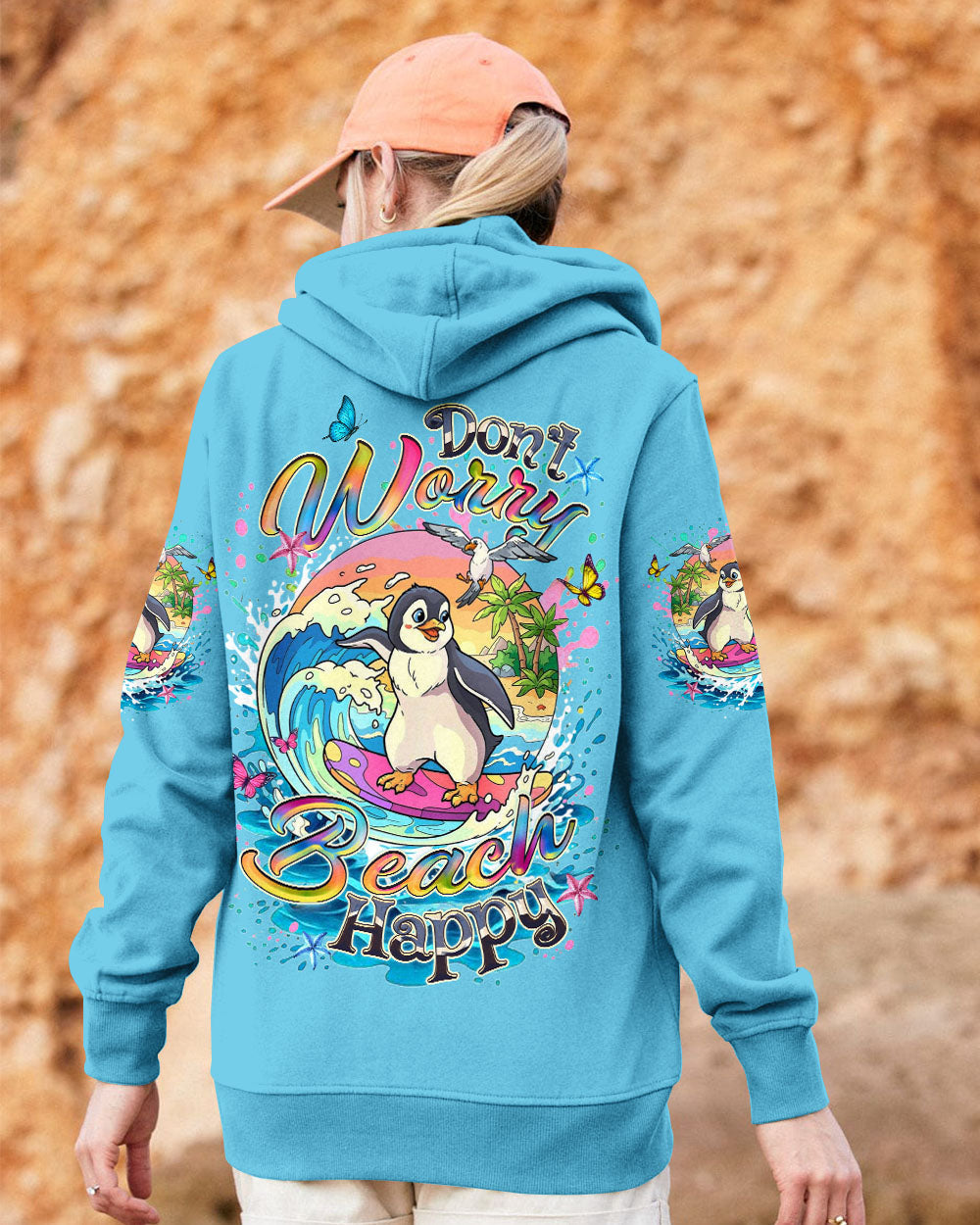 BLISSCORNERS DON'T WORRY BEACH HAPPY ALL OVER PRINT