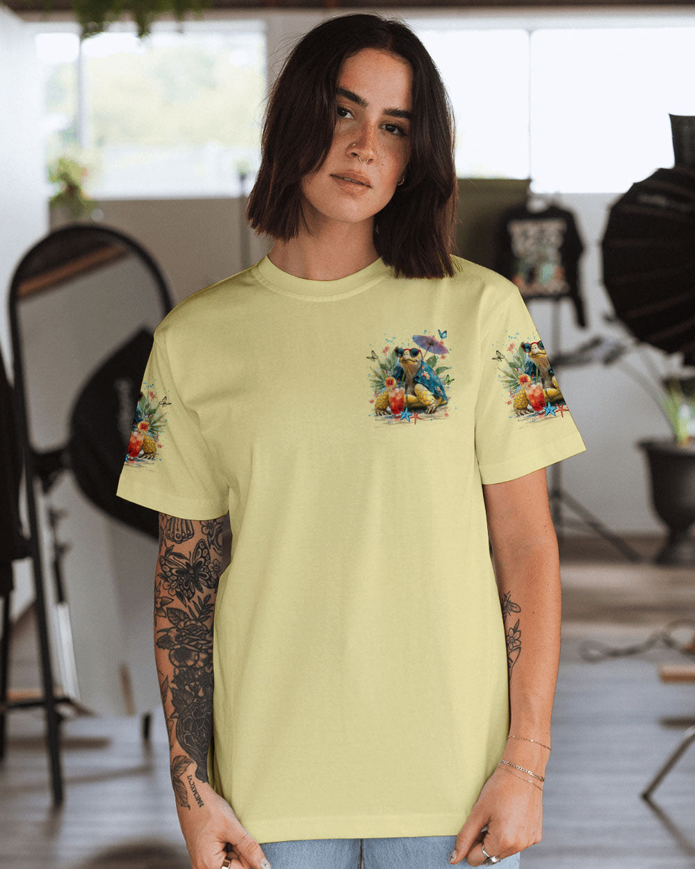 BLISSCORNERS CRAZY TURTLE LADY ALL OVER PRINT
