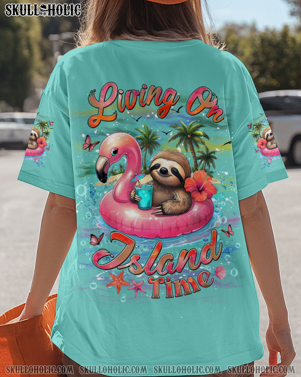 BLISSCORNERS LIVING ON ISLAND TIME SLOTH ALL OVER PRINT