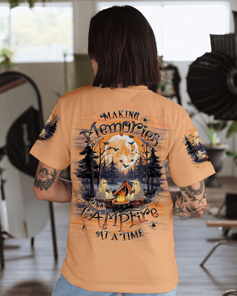 BLISSCORNERS MAKING MEMORIES ONE CAMPFIRE AT A TIME HALLOWEEN ALL OVER PRINT