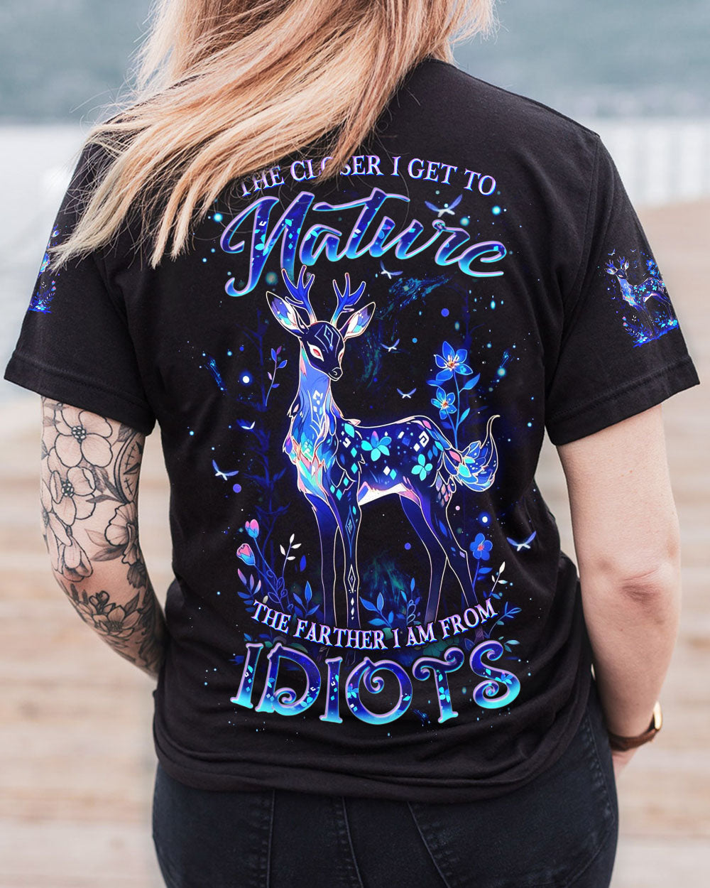 BLISSCORNERS THE CLOSER I GET TO NATURE DEER ALL OVER PRINT