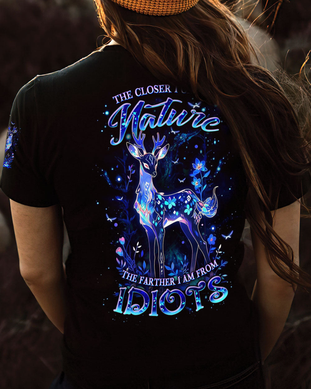 BLISSCORNERS THE CLOSER I GET TO NATURE DEER ALL OVER PRINT