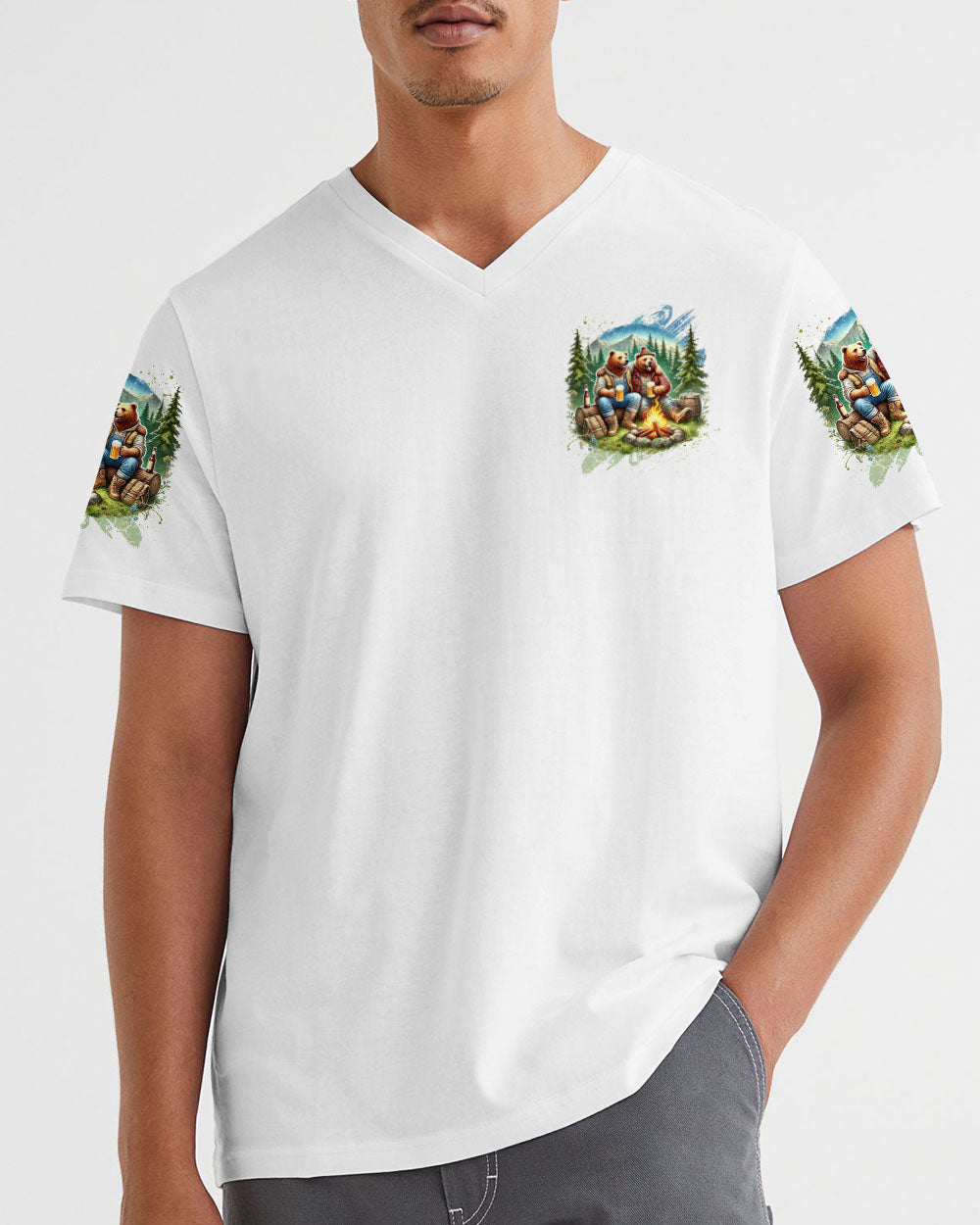 BLISSCORNERS MAKING MEMORIES ONE CAMPFIRE AT A TIME BEAR ALL OVER PRINT