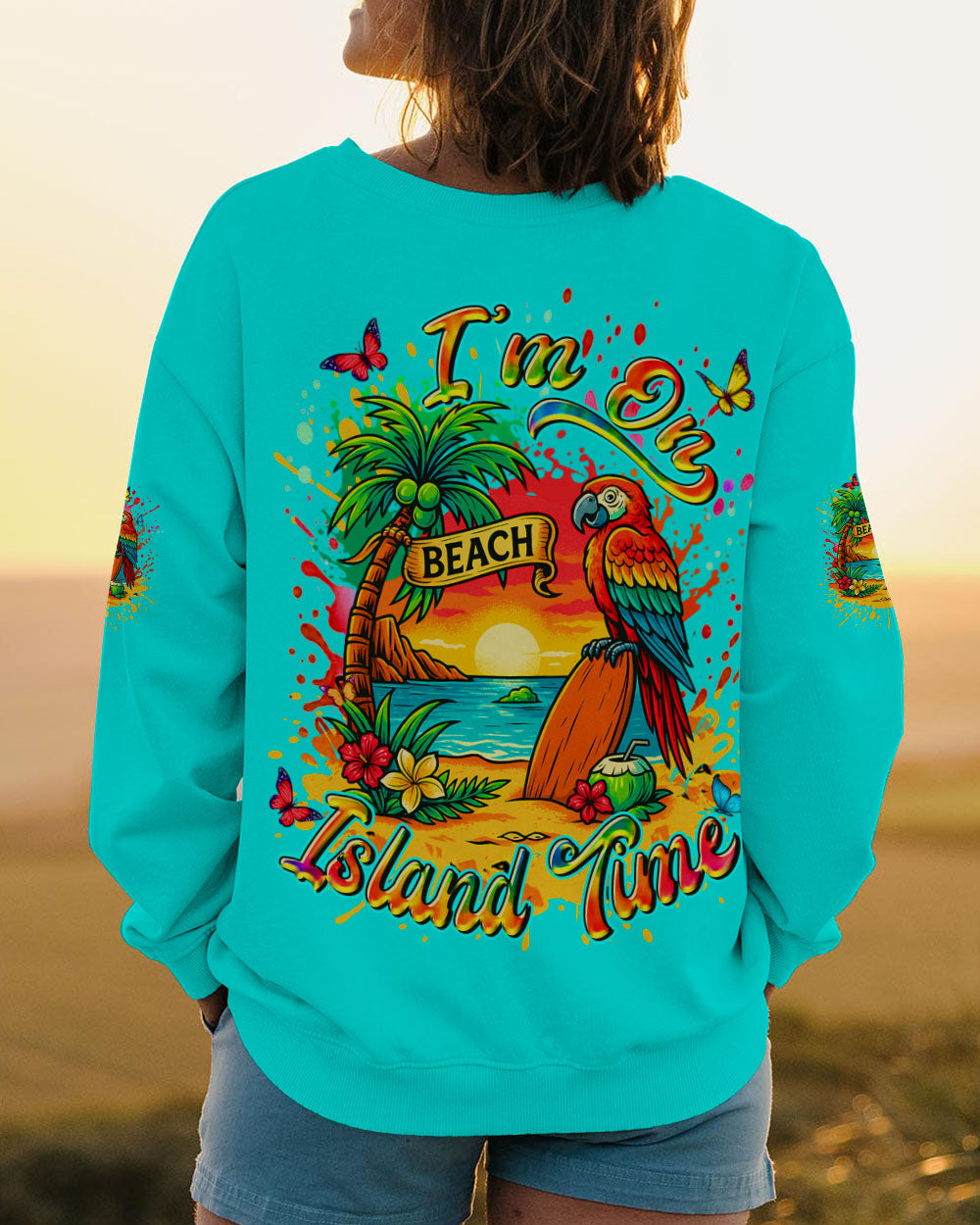 BLISSCORNERS I'M ON ISLAND TIME ALL OVER PRINT