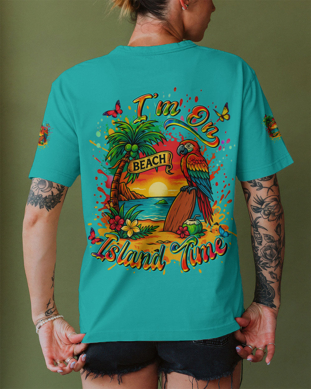 BLISSCORNERS I'M ON ISLAND TIME ALL OVER PRINT