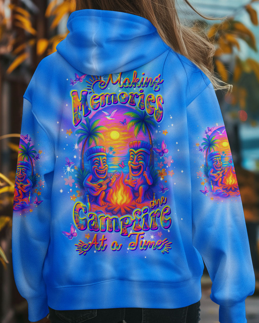 BLISSCORNERS MAKING MEMORIES ONE CAMPFIRE AT A TIME TIKI ALL OVER PRINT
