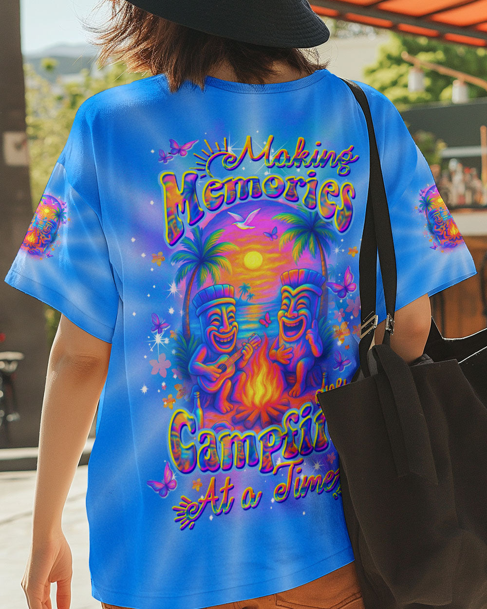 BLISSCORNERS MAKING MEMORIES ONE CAMPFIRE AT A TIME TIKI ALL OVER PRINT