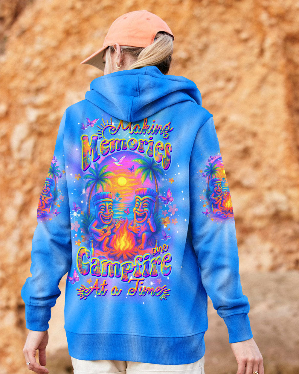 BLISSCORNERS MAKING MEMORIES ONE CAMPFIRE AT A TIME TIKI ALL OVER PRINT