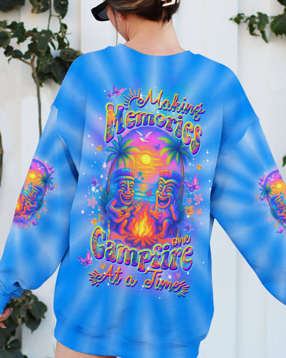 BLISSCORNERS MAKING MEMORIES ONE CAMPFIRE AT A TIME TIKI ALL OVER PRINT