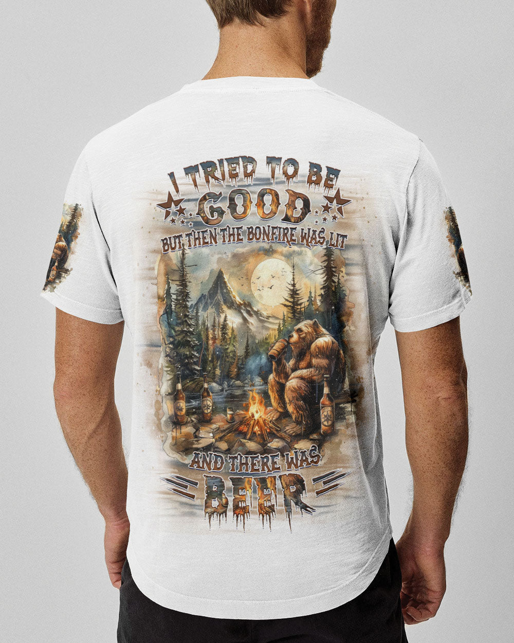 BLISSCORNERS I TRIED TO BE GOOD BUT THEN THE BONFIRE ALL OVER PRINT
