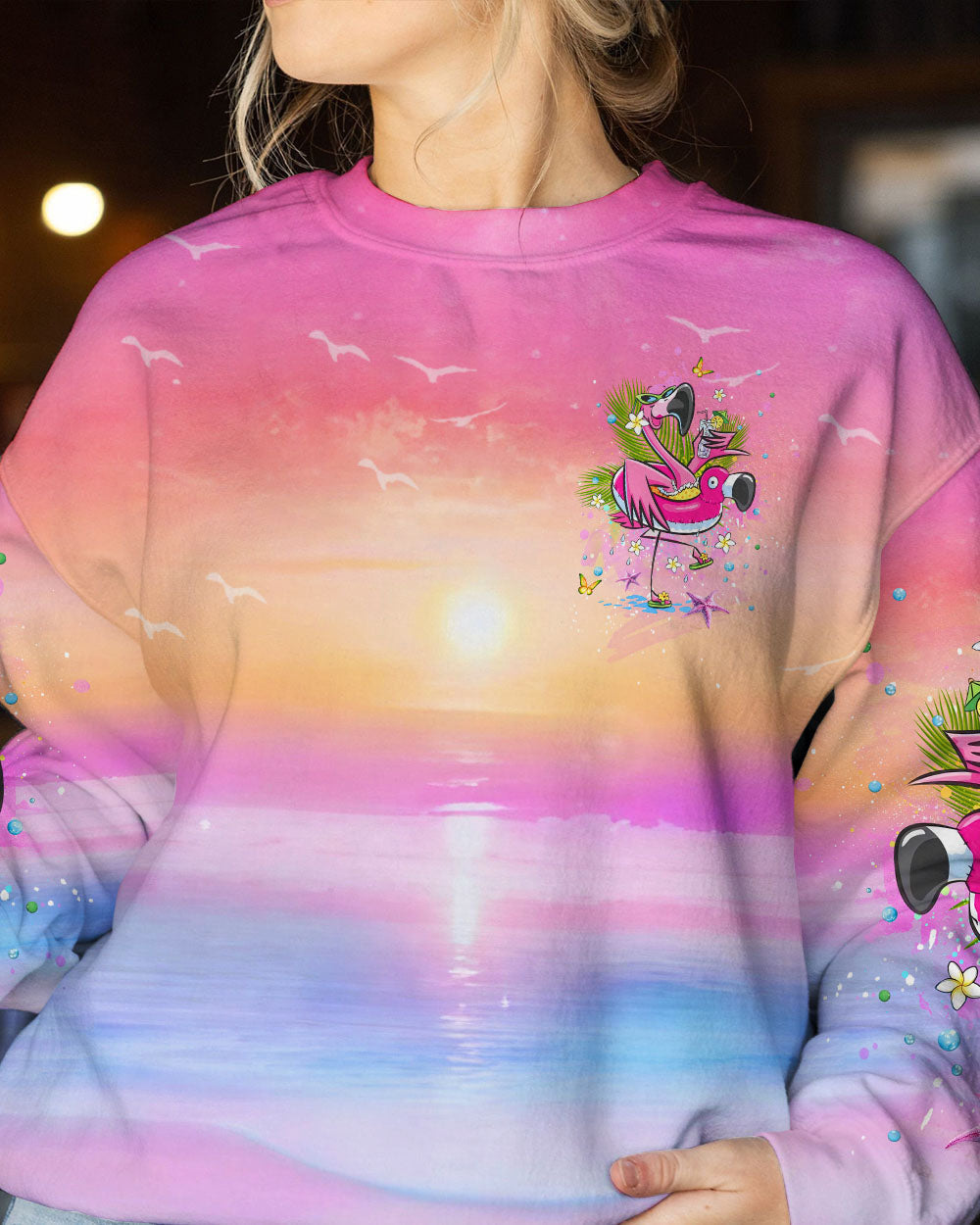 BLISSCORNERS I NEED VITAMIN SEA FLAMINGO ALL OVER PRINT