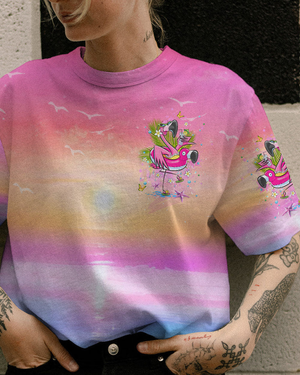 BLISSCORNERS I NEED VITAMIN SEA FLAMINGO ALL OVER PRINT