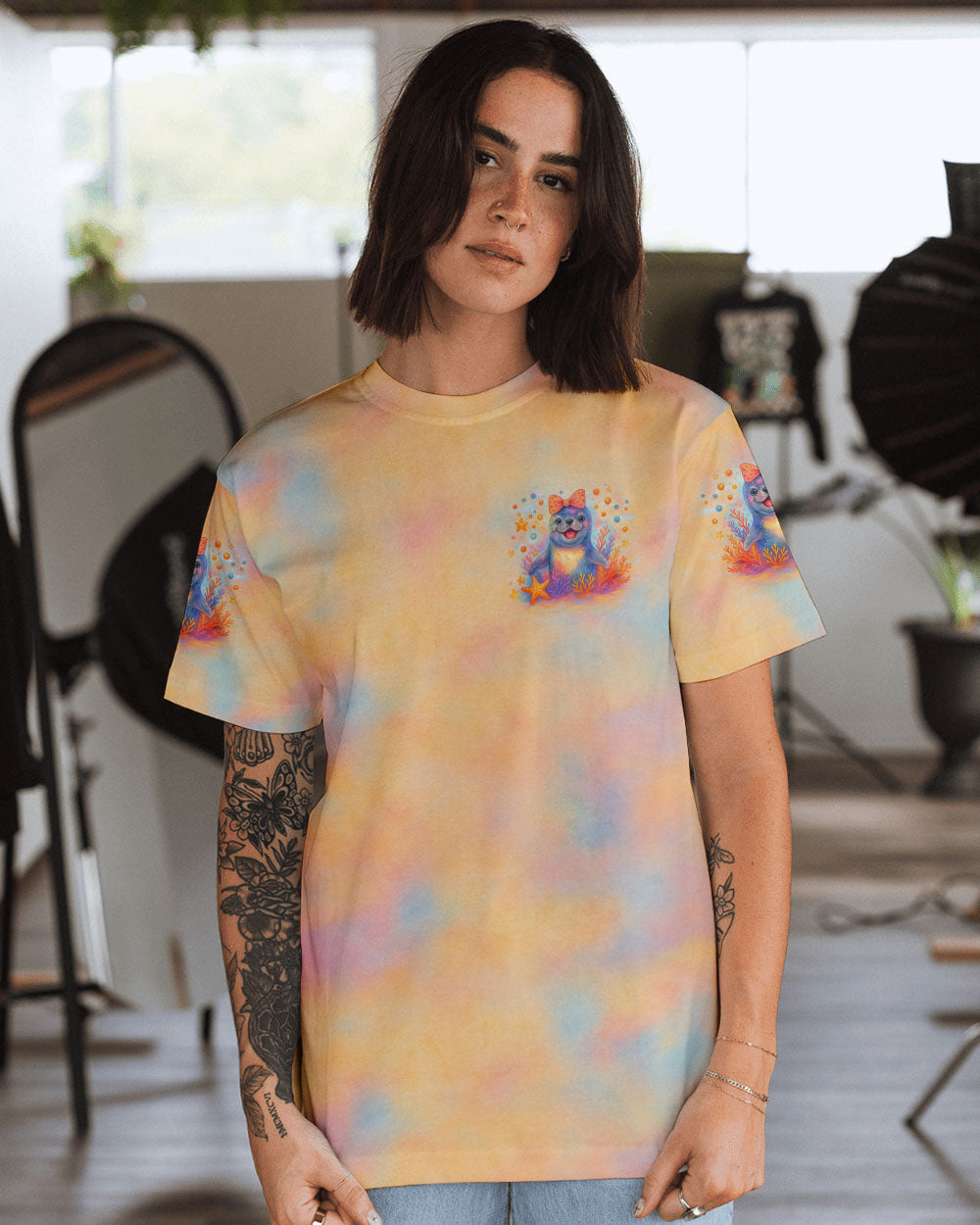 BLISSCORNERS DON'T WORRY BEACH HAPPY SEAL ALL OVER PRINT
