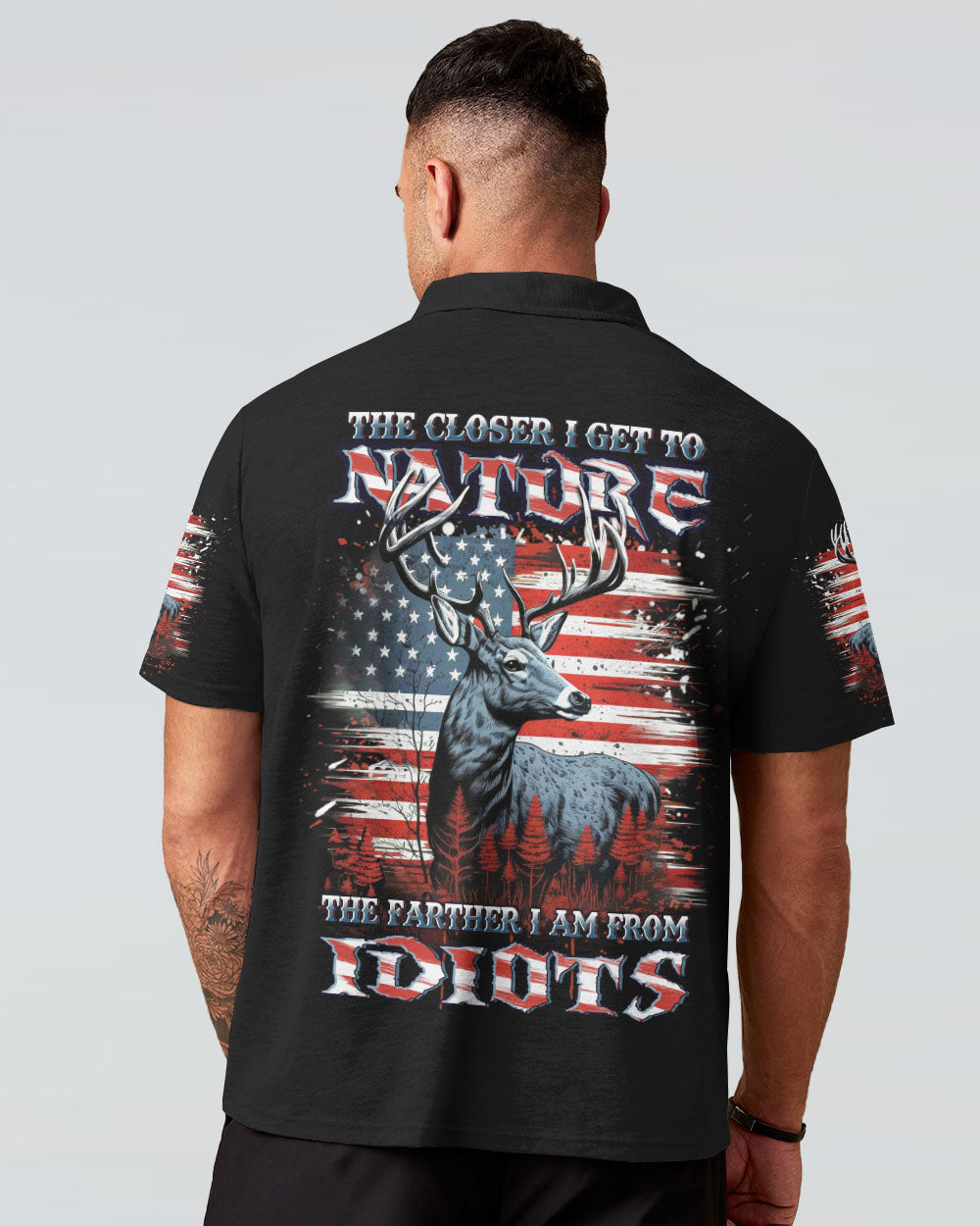 BLISSCORNERS THE CLOSER I GET TO NATURE DEER HUNTING ALL OVER PRINT