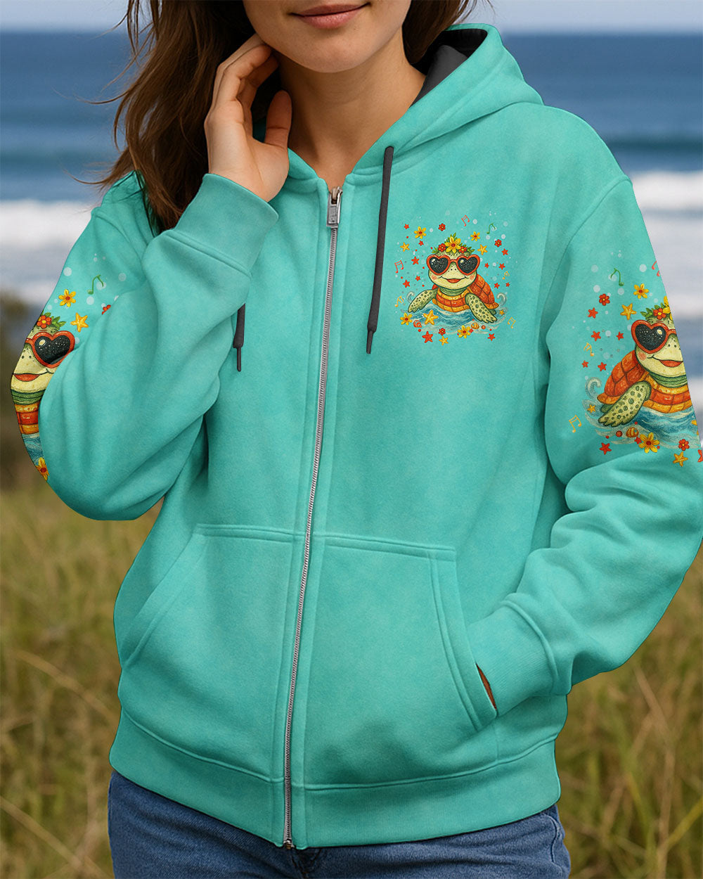 BLISSCORNERS SALTY SOUL SUNNY HEART TURTLE ALL OVER PRINT