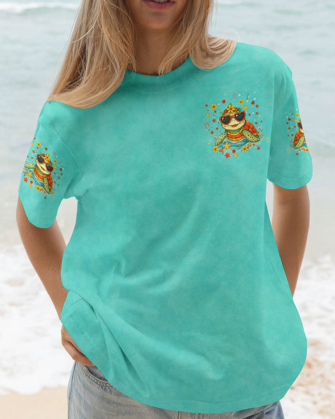 BLISSCORNERS SALTY SOUL SUNNY HEART TURTLE ALL OVER PRINT