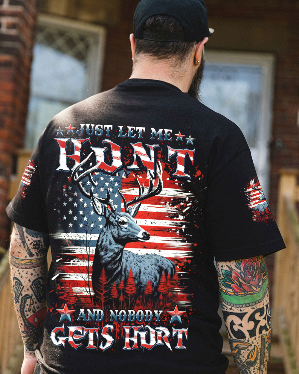 BLISSCORNERS JUST LET ME HUNT AND NOBODY GETS HURT HUNTING ALL OVER PRINT