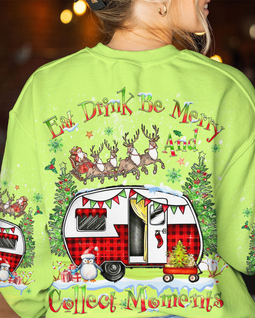 BLISSCORNERS EAT DRINK BE MERRY AND COLLECT MOMENTS CHRISTMAS ALL OVER PRINT