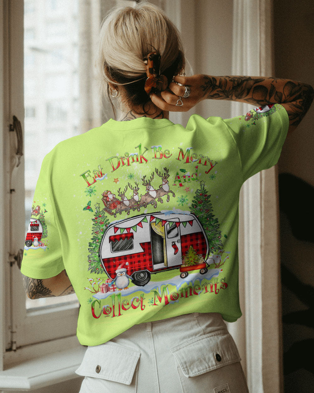 BLISSCORNERS EAT DRINK BE MERRY AND COLLECT MOMENTS CHRISTMAS ALL OVER PRINT