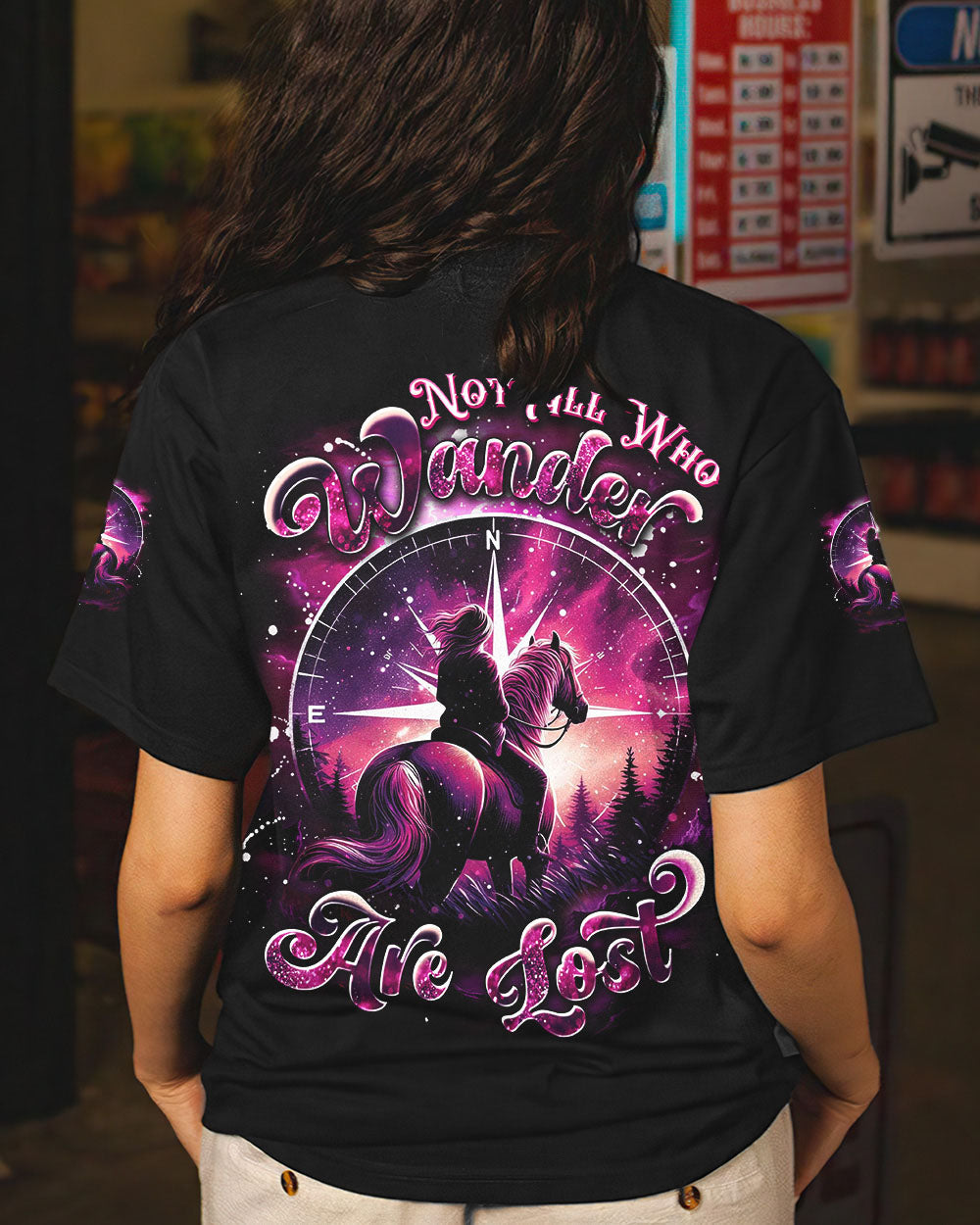 BLISSCORNERS NOT ALL WHO WANDER ARE LOST HORSE ALL OVER PRINT