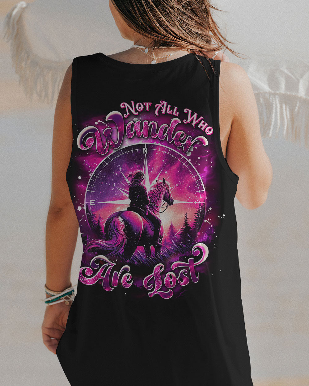 BLISSCORNERS NOT ALL WHO WANDER ARE LOST HORSE ALL OVER PRINT