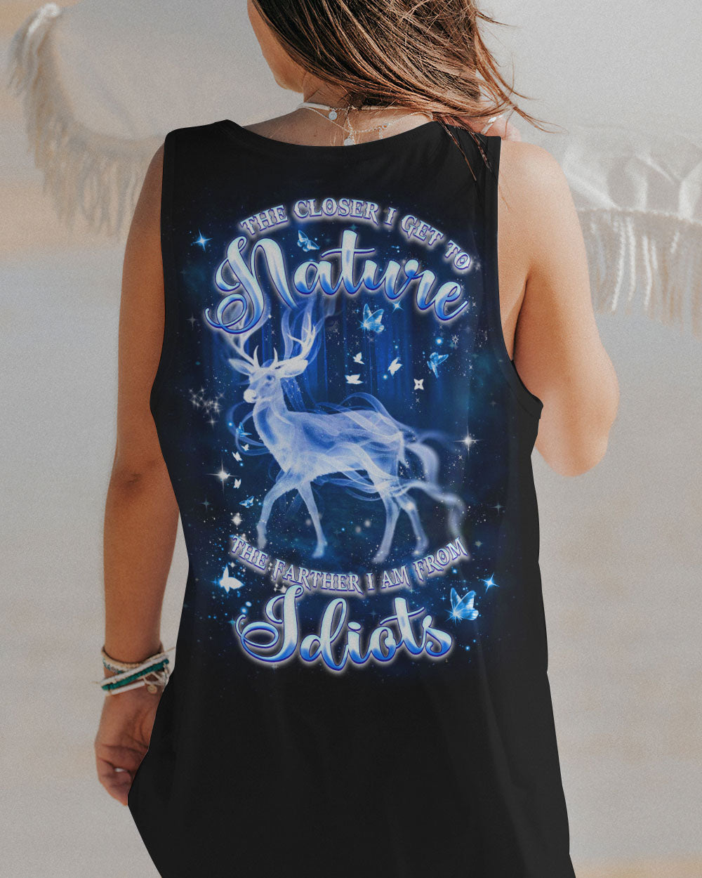 BLISSCORNERS THE CLOSER I GET TO NATURE DEER ALL OVER PRINT