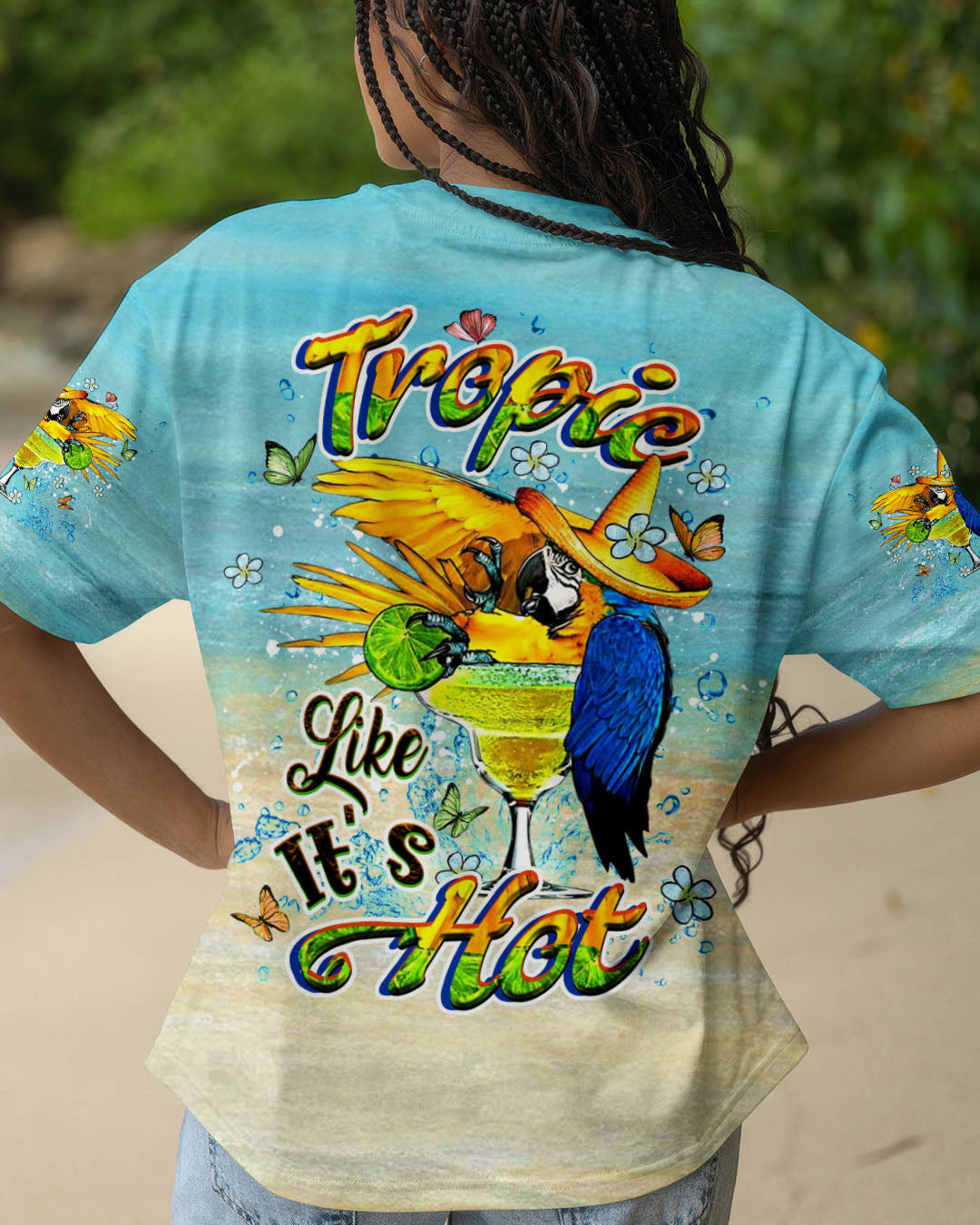 BLISSCORNERS TROPIC LIKE IT'S HOT ALL OVER PRINT