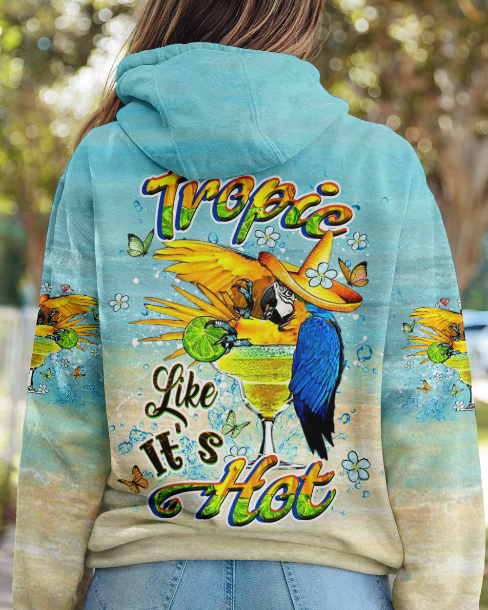 BLISSCORNERS TROPIC LIKE IT'S HOT ALL OVER PRINT