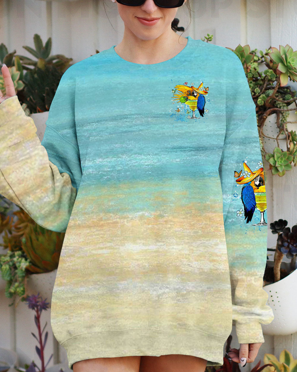 BLISSCORNERS TROPIC LIKE IT'S HOT ALL OVER PRINT