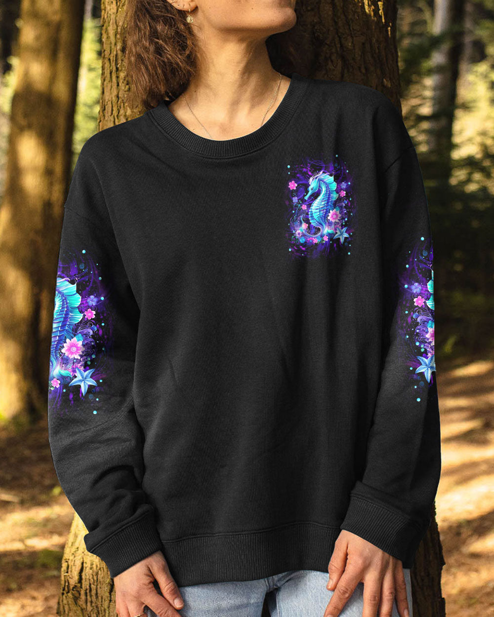 BLISSCORNERS SOME GIRLS ARE JUST BORN SEAHORSE ALL OVER PRINT