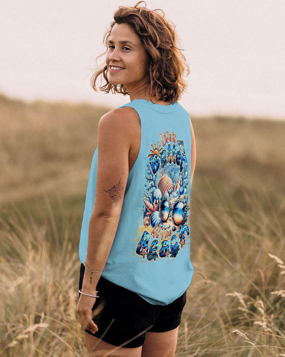 BLISSCORNERS LIFE IS BETTER AT THE BEACH ALL OVER PRINT