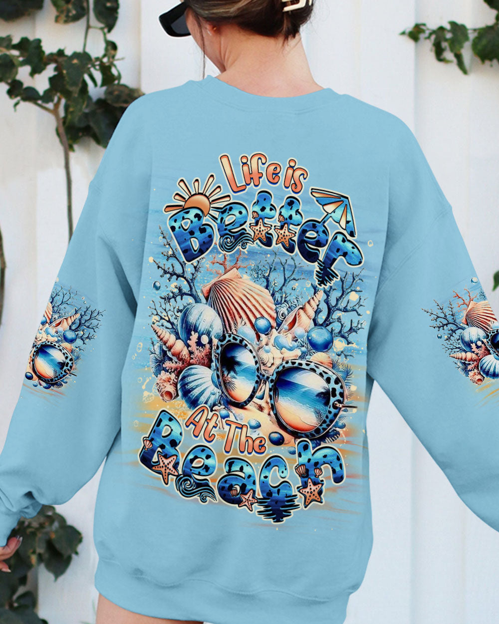 BLISSCORNERS LIFE IS BETTER AT THE BEACH ALL OVER PRINT