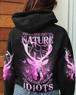 BLISSCORNERS THE CLOSER I GET TO NATURE DEER HUNTING ALL OVER PRINT