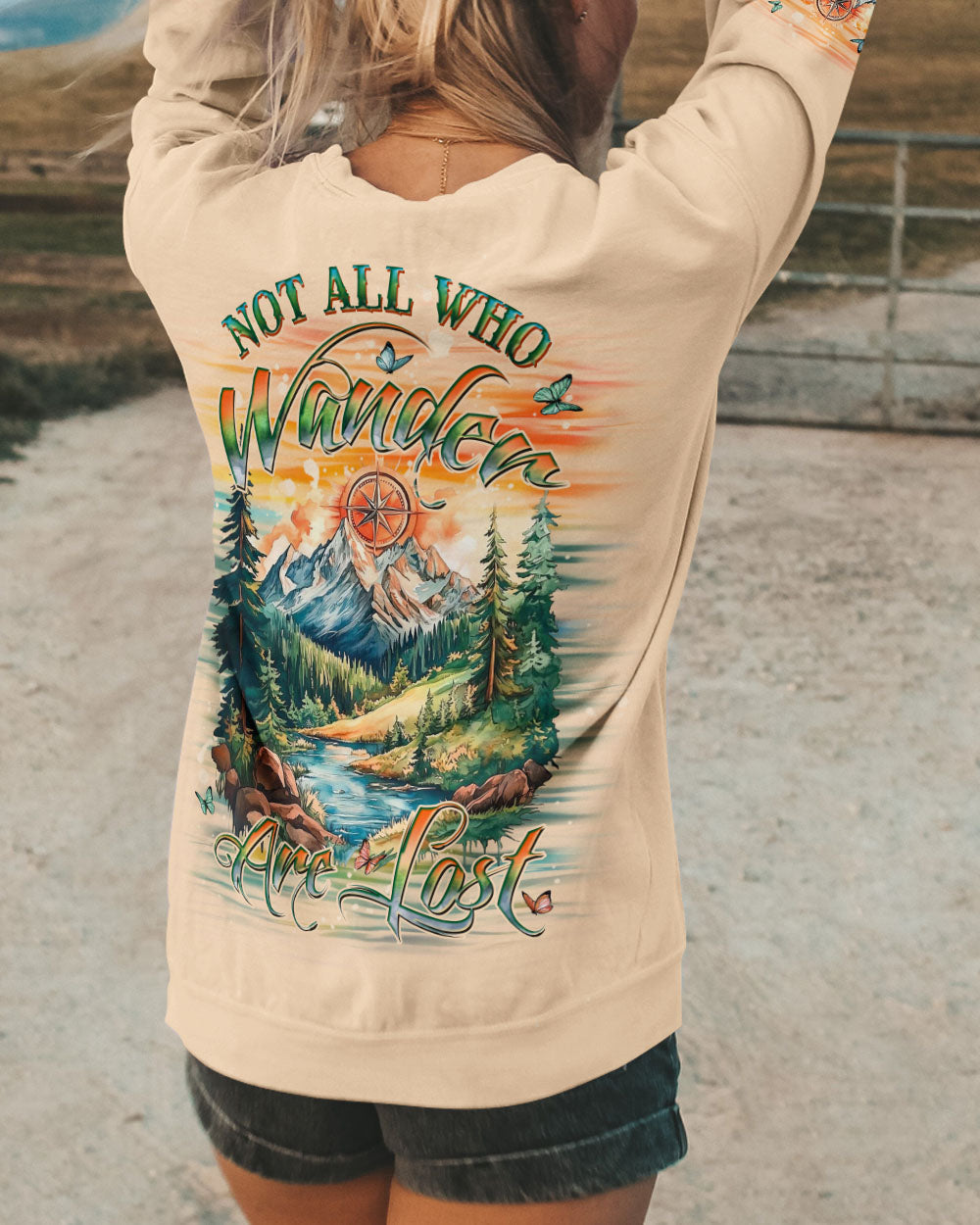 BLISSCORNERS NOT ALL WHO WANDER ARE LOST ALL OVER PRINT