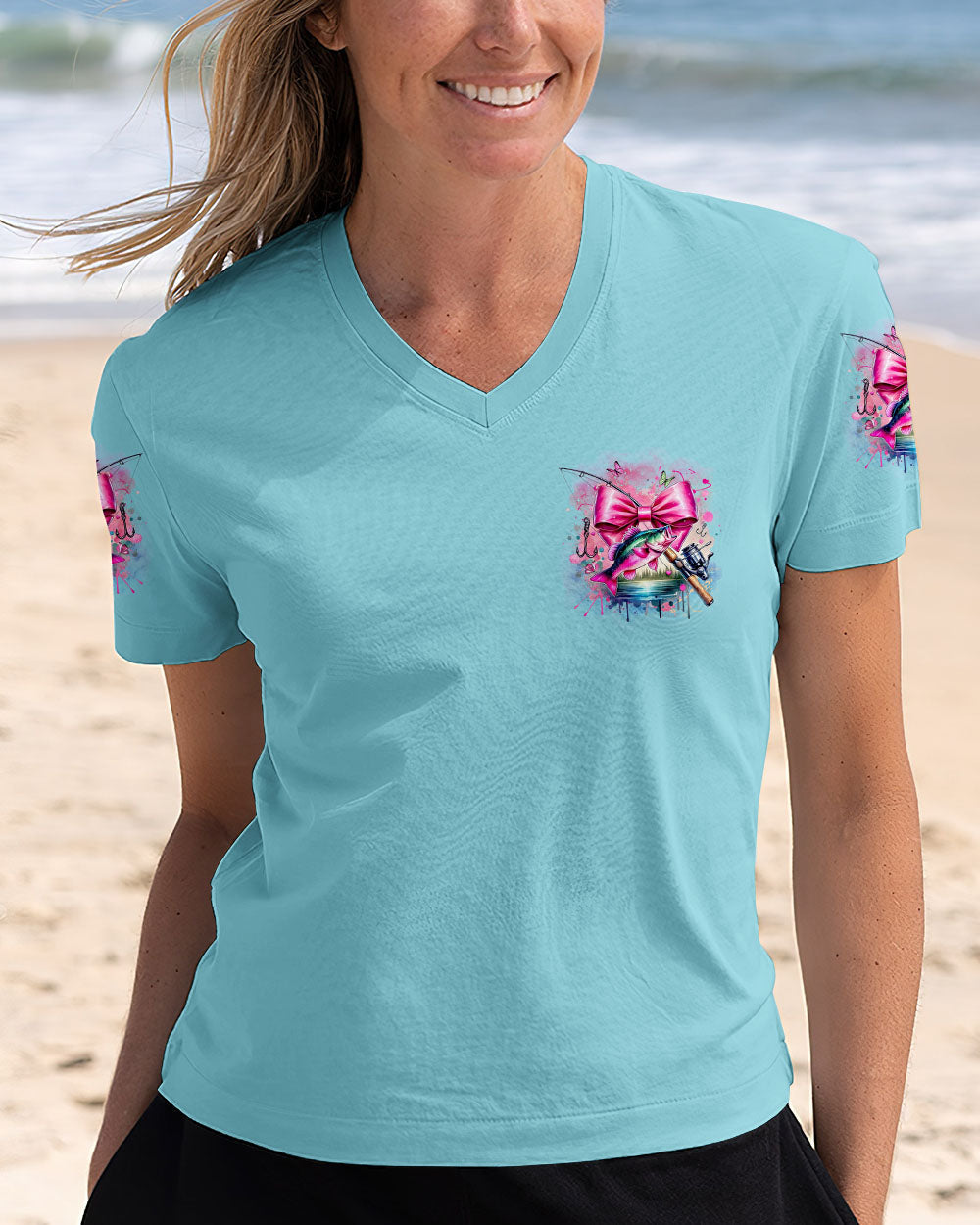 BLISSCORNERS JUST A GIRL WHO LOVE FISHING ALL OVER PRINT