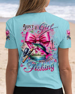 BLISSCORNERS JUST A GIRL WHO LOVE FISHING ALL OVER PRINT