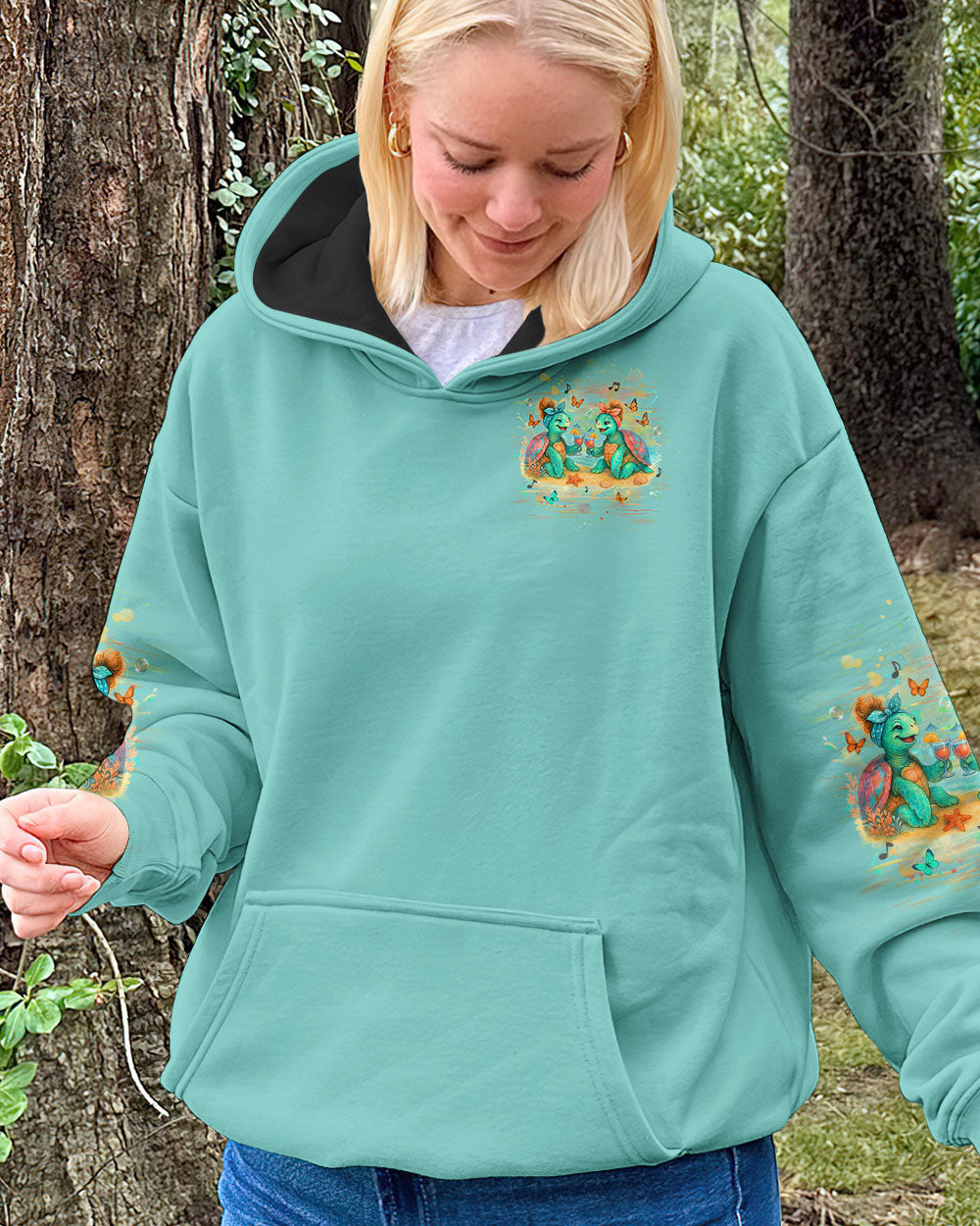 BLISSCORNERS SASSY SINCE BIRTH SALTY BY CHOICE TURTLE ALL OVER PRINT