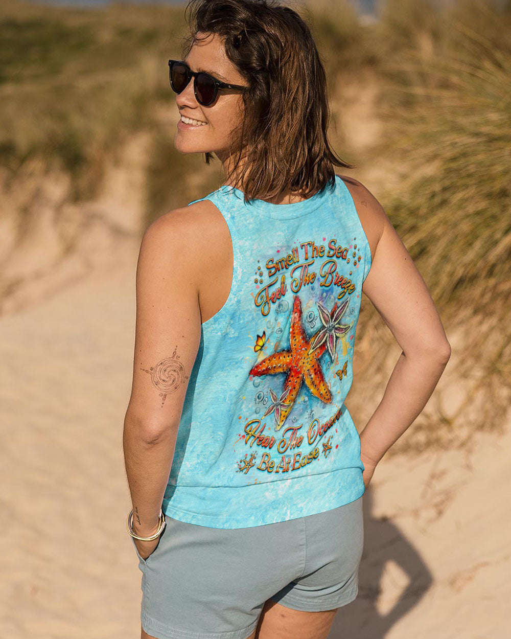 BLISSCORNERS SMELL THE SEA FEEL THE BREEZE STARFISH ALL OVER PRINT
