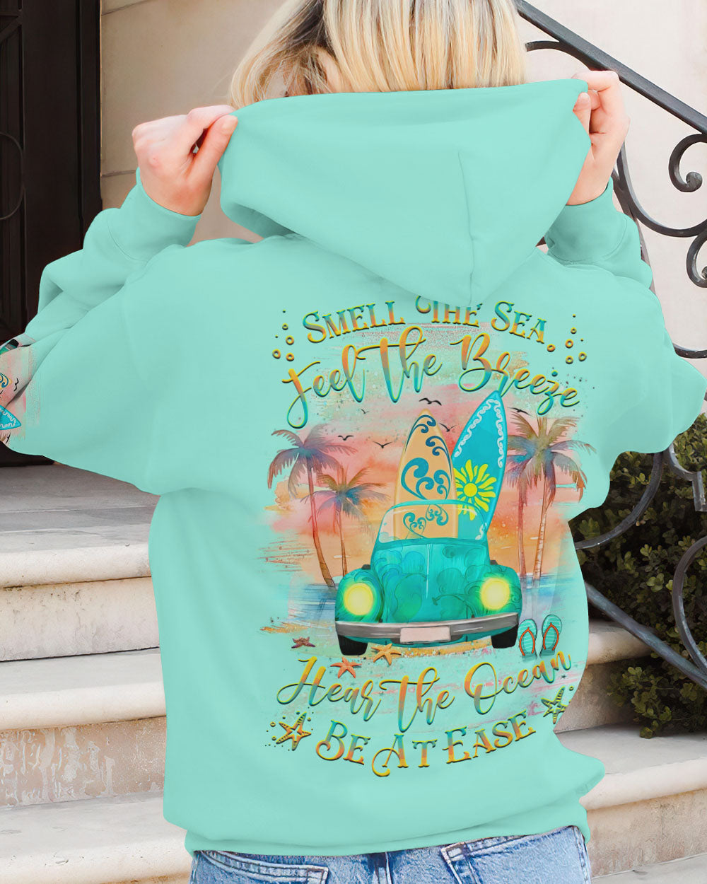 BLISSCORNERS SMELL THE SEA FEEL THE BREEZE ALL OVER PRINT