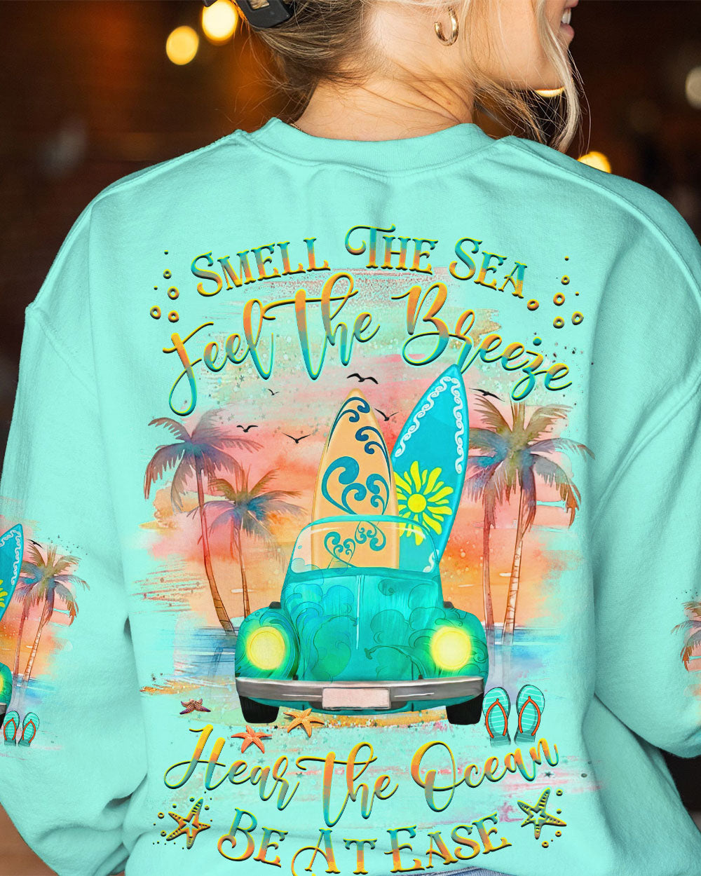 BLISSCORNERS SMELL THE SEA FEEL THE BREEZE ALL OVER PRINT